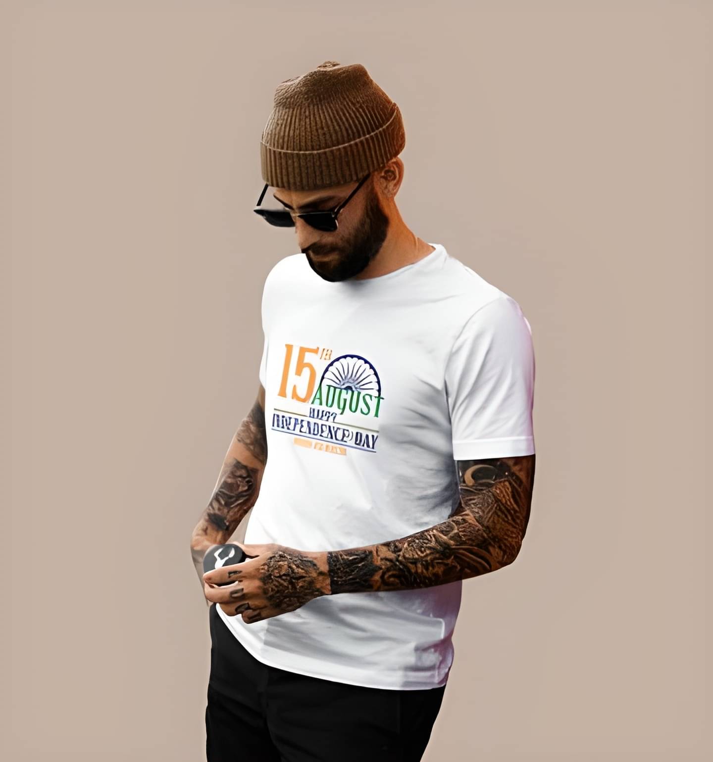    			KM Men Polyester Regular Fit Printed T-Shirt ( Multicolor4 )