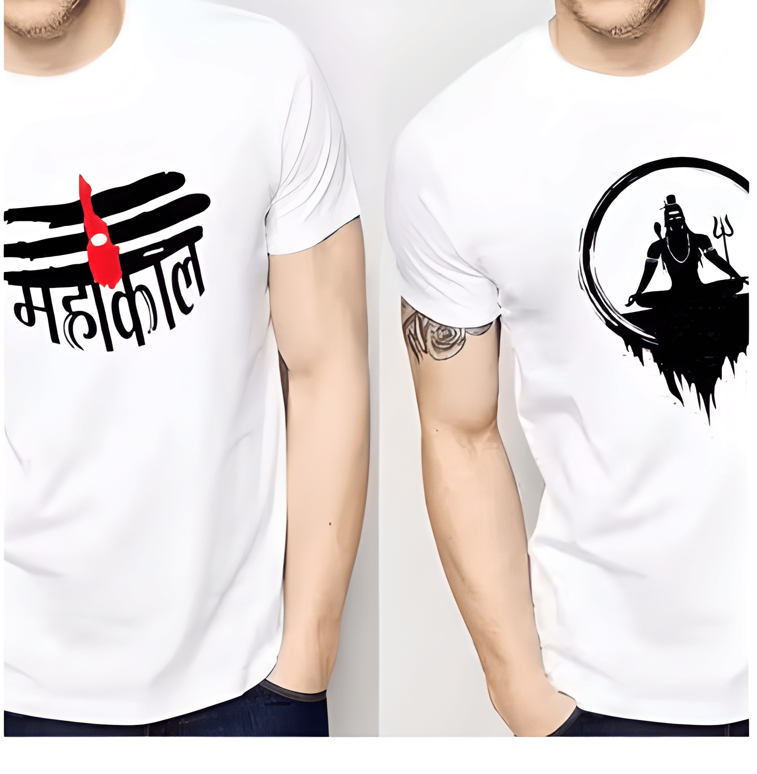     			KM Men Polyester Regular Fit Printed T-Shirt ( White )