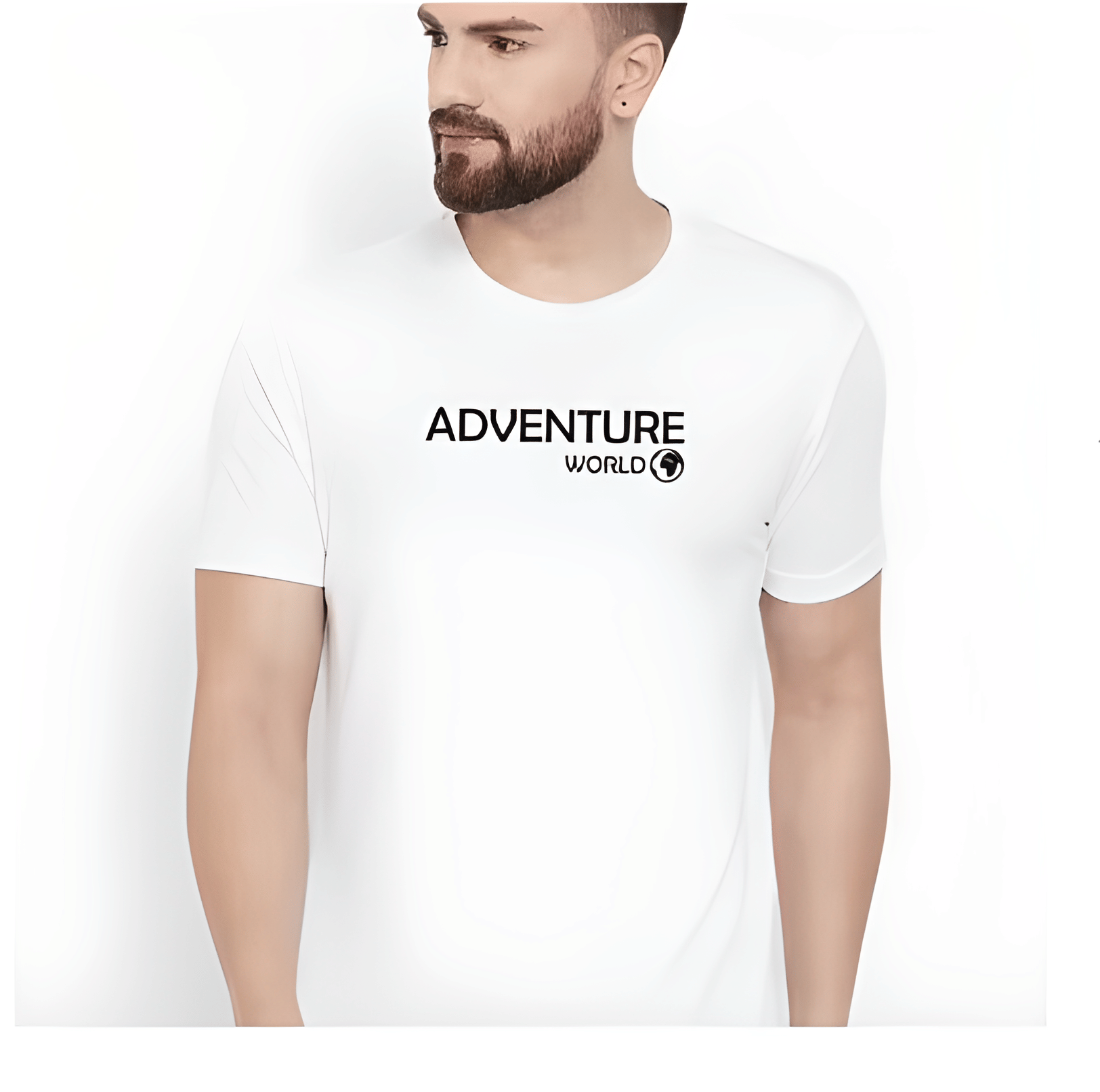     			KM Men Polyester Regular Fit Printed T-Shirt ( White )
