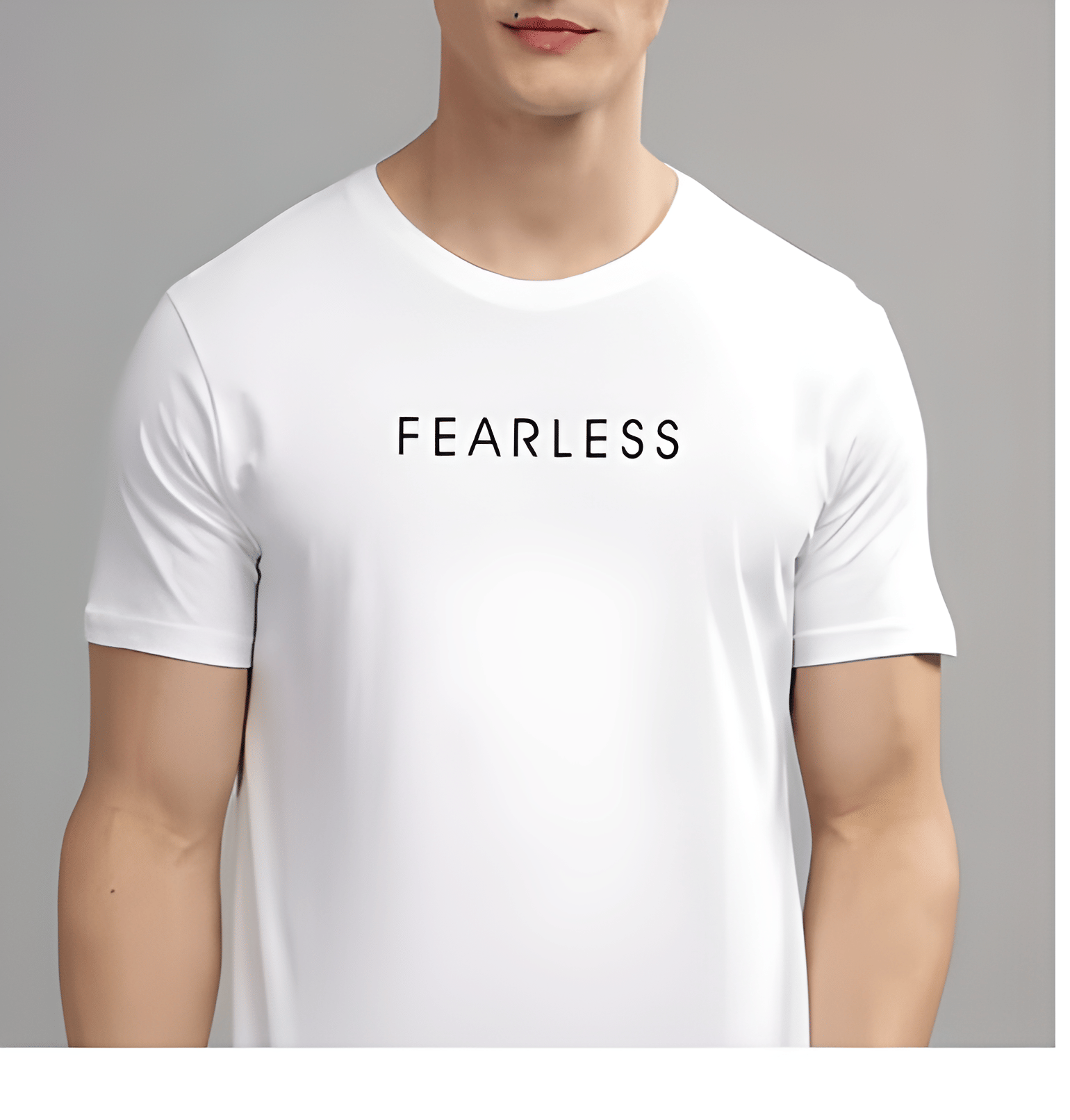     			KM Men Polyester Regular Fit Printed T-Shirt ( White )