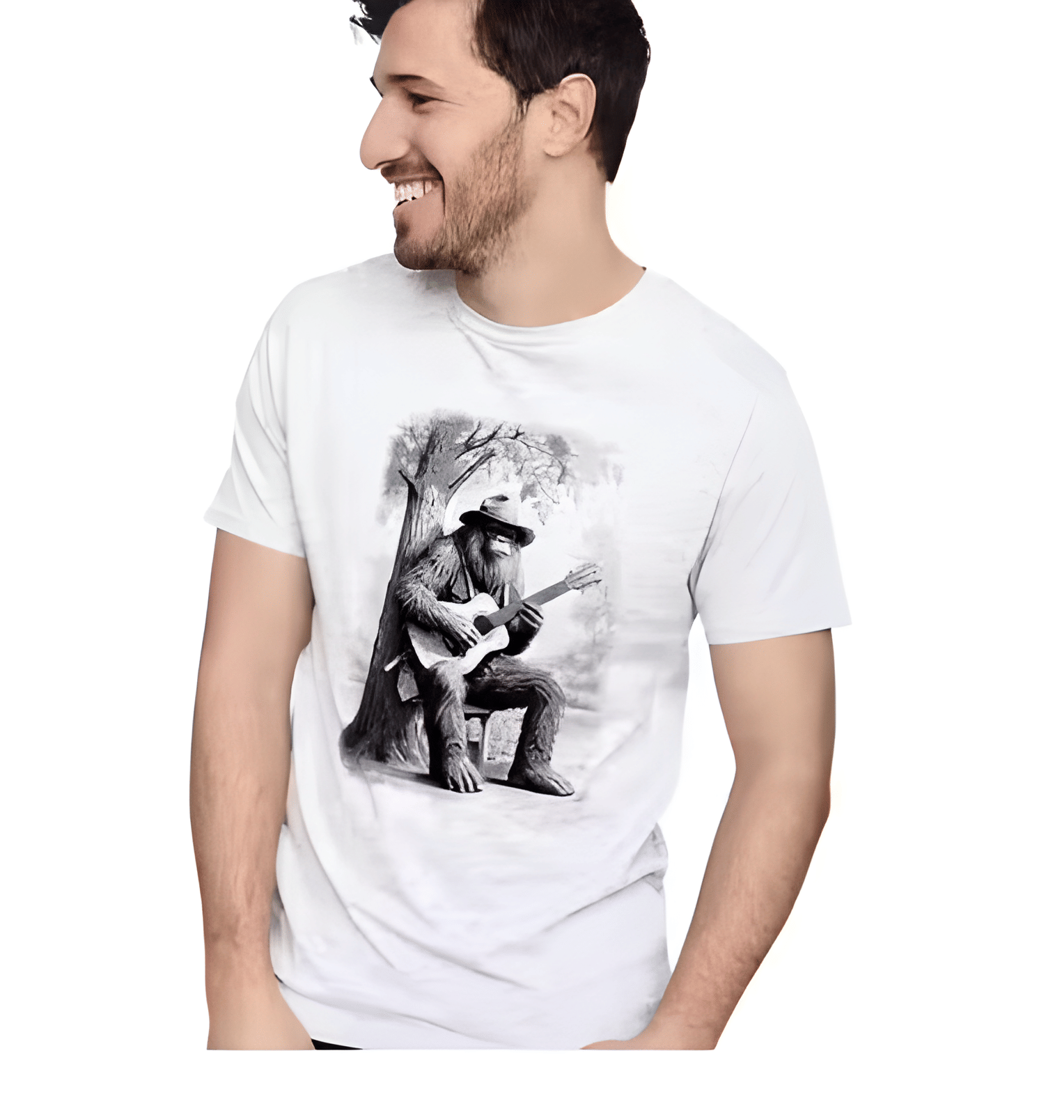 KM Men Polyester Regular Fit Printed T-Shirt ( White ) KM Men Polyester Regular Fit Printed T-Shirt ( White )