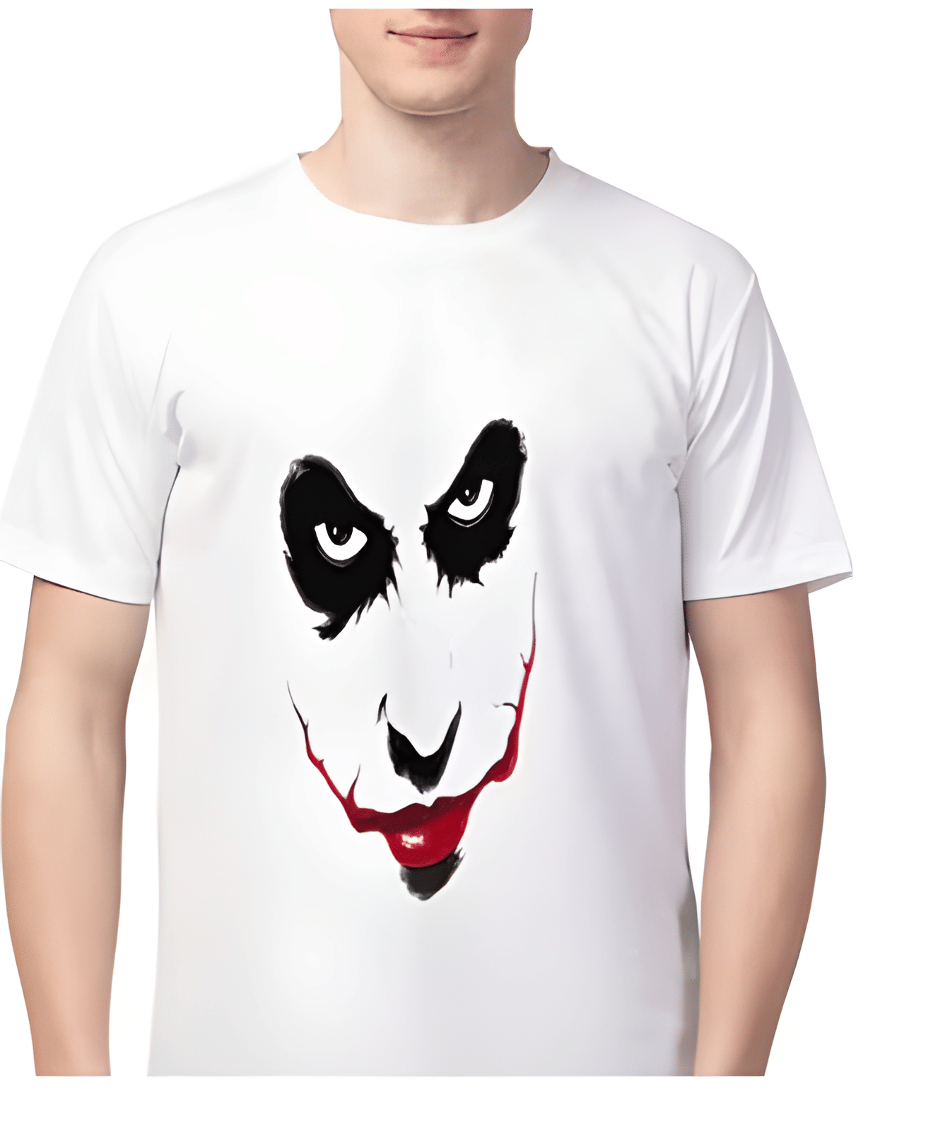     			KM Men Polyester Regular Fit Printed T-Shirt ( White )
