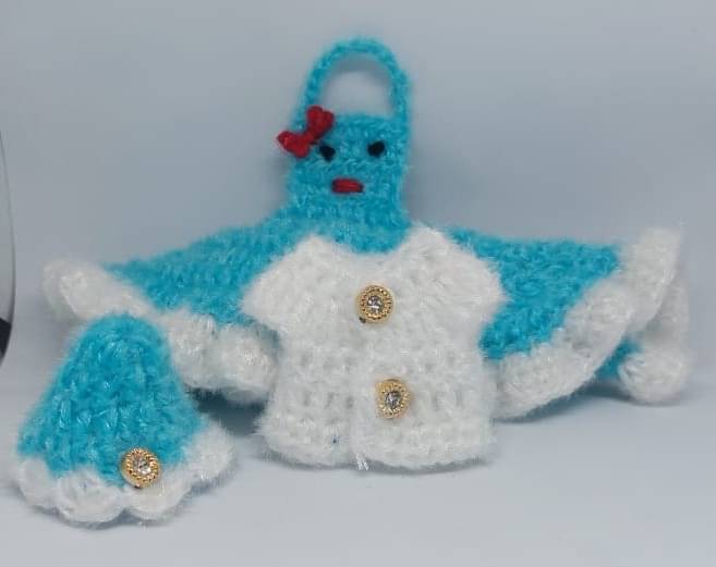     			KRIDHARA FOUNDATION Laddu Gopal Blue Wool Dress ( Pack of 1 )