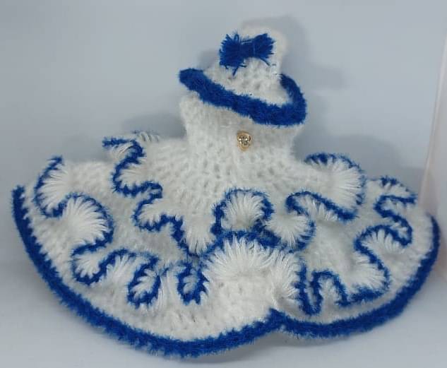     			KRIDHARA FOUNDATION Laddu Gopal Blue Wool Dress ( Pack of 1 )