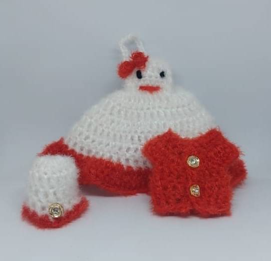     			KRIDHARA FOUNDATION Laddu Gopal Red Wool Dress ( Pack of 2 )