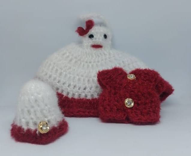     			KRIDHARA FOUNDATION Laddu Gopal Red Wool Dress ( Pack of 1 )