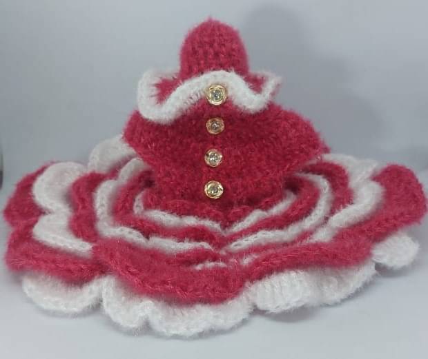     			KRIDHARA FOUNDATION Laddu Gopal Red Wool Dress ( Pack of 1 )