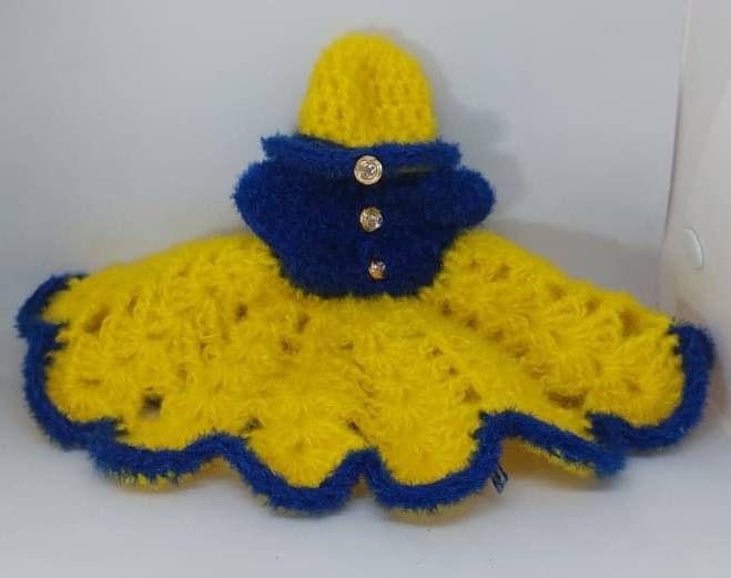     			KRIDHARA FOUNDATION Laddu Gopal Yellow Wool Dress ( Pack of 1 )