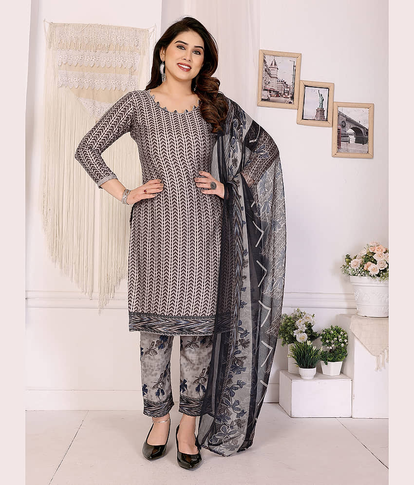 Kashvi Sarees Women Crepe Unstitched Dress Material ( Brown ) - Unstitched Fabrics | Buy online on ZillyBuy