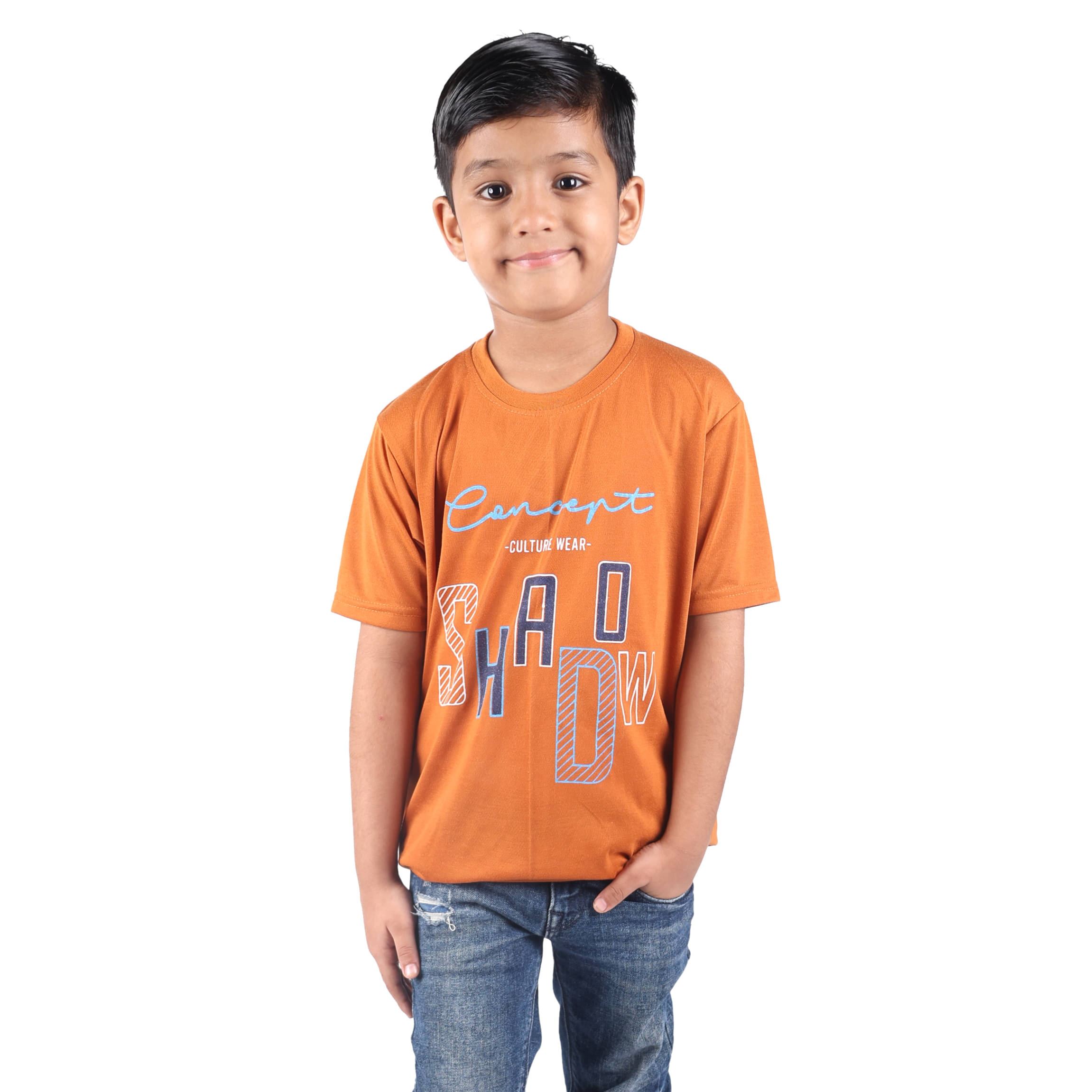     			Kidzee Kingdom Pack of 1 Boys Cotton T-Shirt ( Orange )