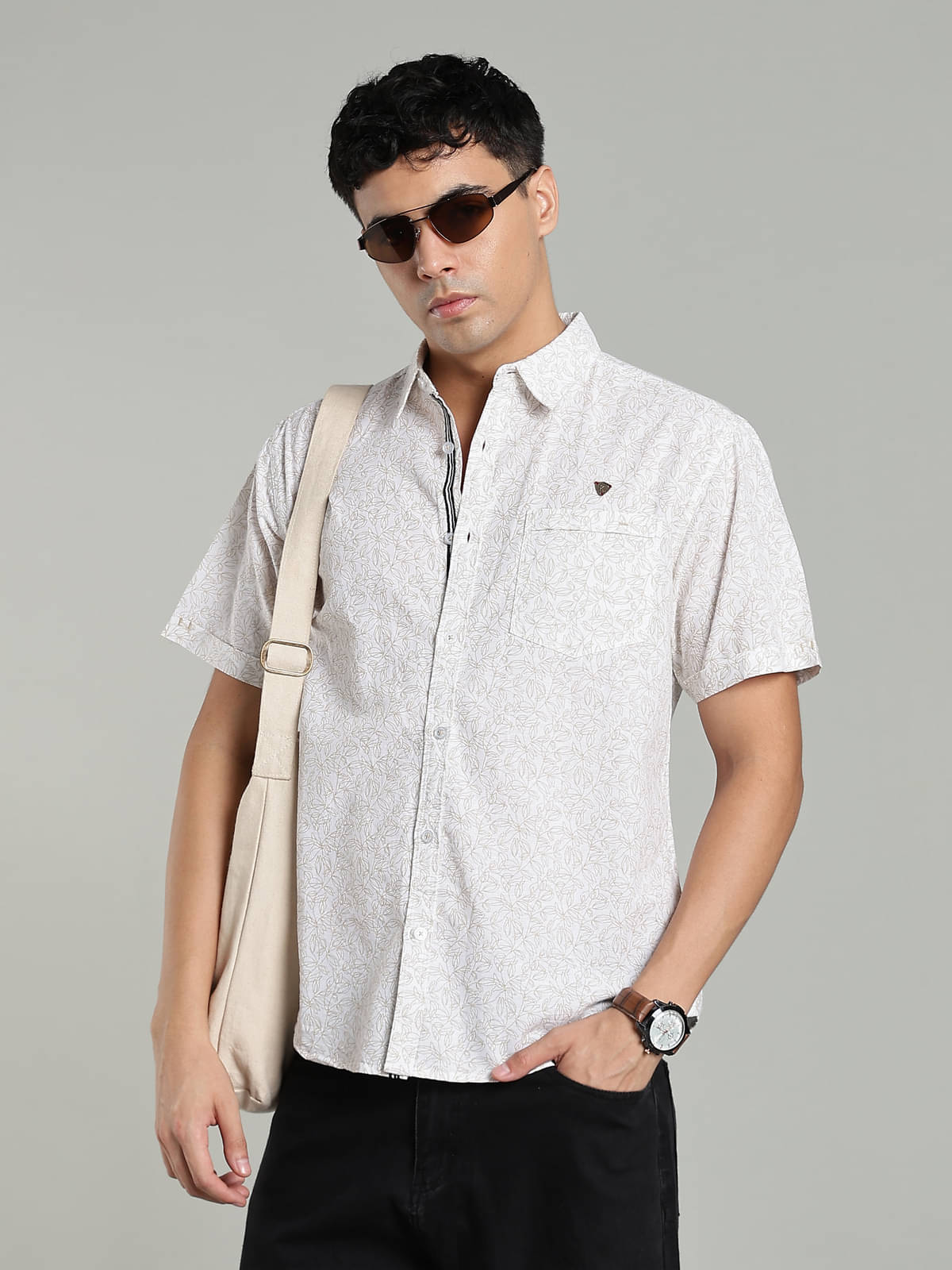 Kuons Avenue Linen Regular Fit Printed Half Sleeves Men's Casual Shirt - Beige ( Pack of 1 ) Kuons Avenue Linen Regular Fit Printed Half Sleeves Men's Casual Shirt - Beige ( Pack of 1 )