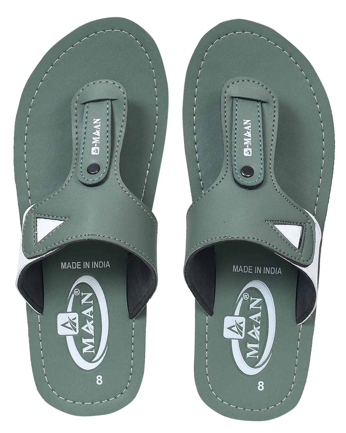     			MAAN Sea Green Men's Thong Flip Flop