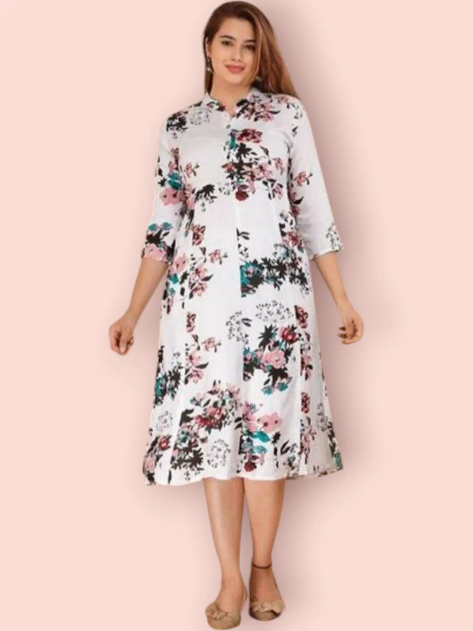 MK creation Women Rayon Printed Gown ( White ) MK creation Women Rayon Printed Gown ( White )