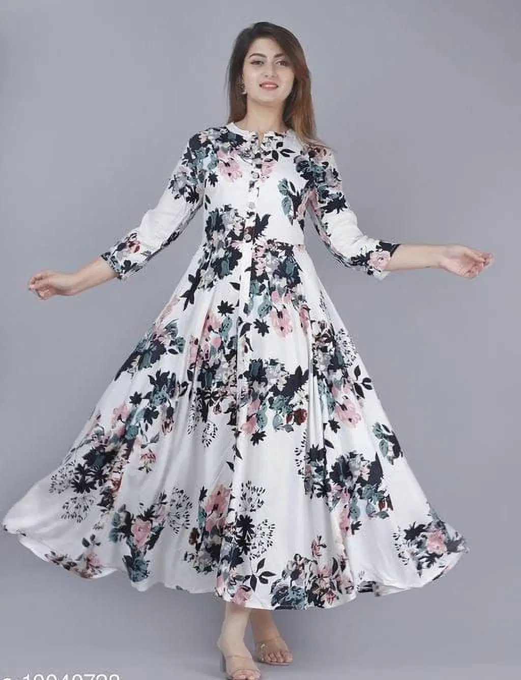 MK creation Women Viscose Printed Gown ( Multicolor ) MK creation Women Viscose Printed Gown ( Multicolor )