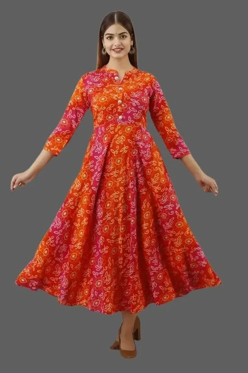     			MK creation Women Viscose Printed Gown ( Multicolor )