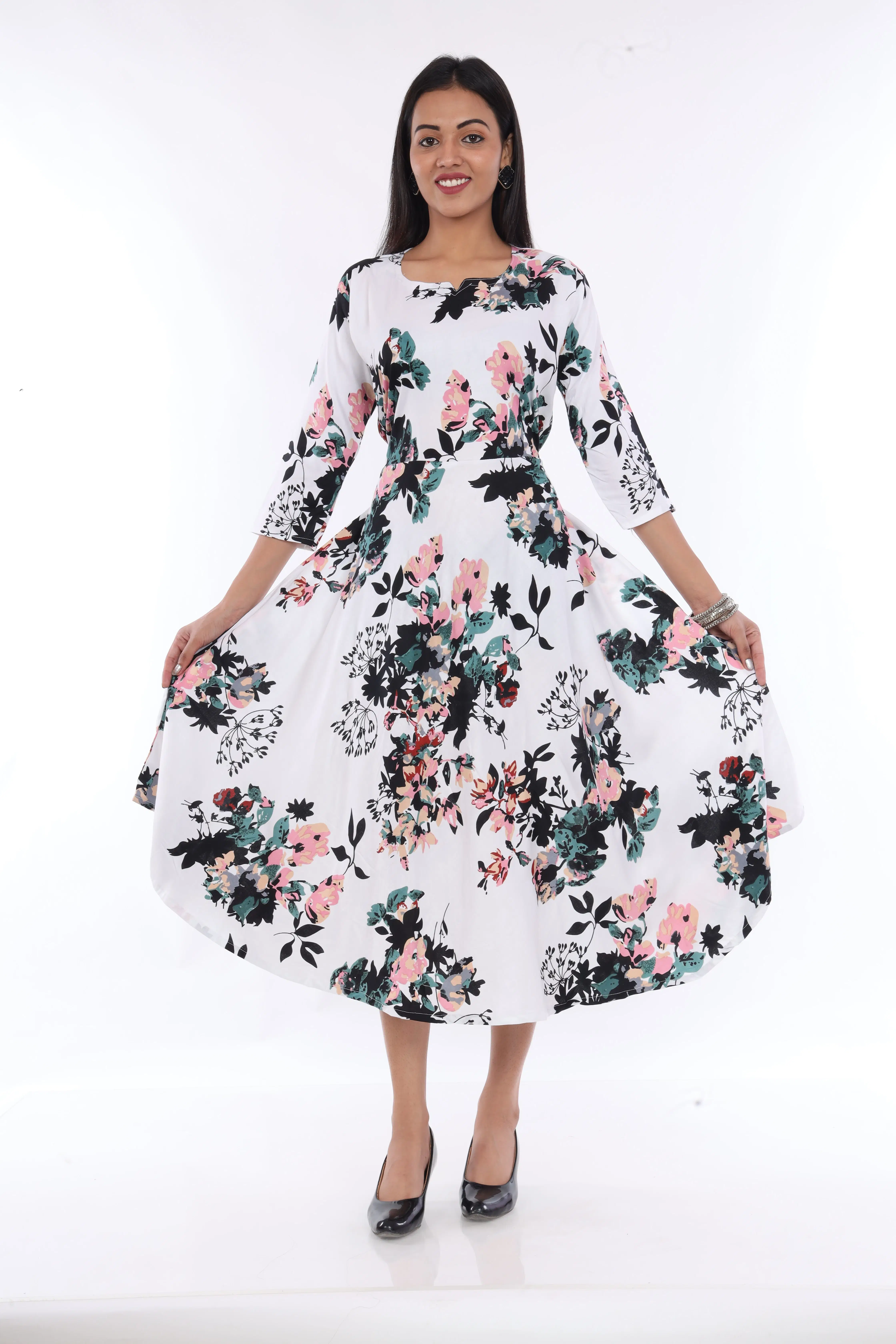 MK creation Women Viscose Printed Gown ( Multicolor )     			MK creation Women Viscose Printed Gown ( Multicolor )