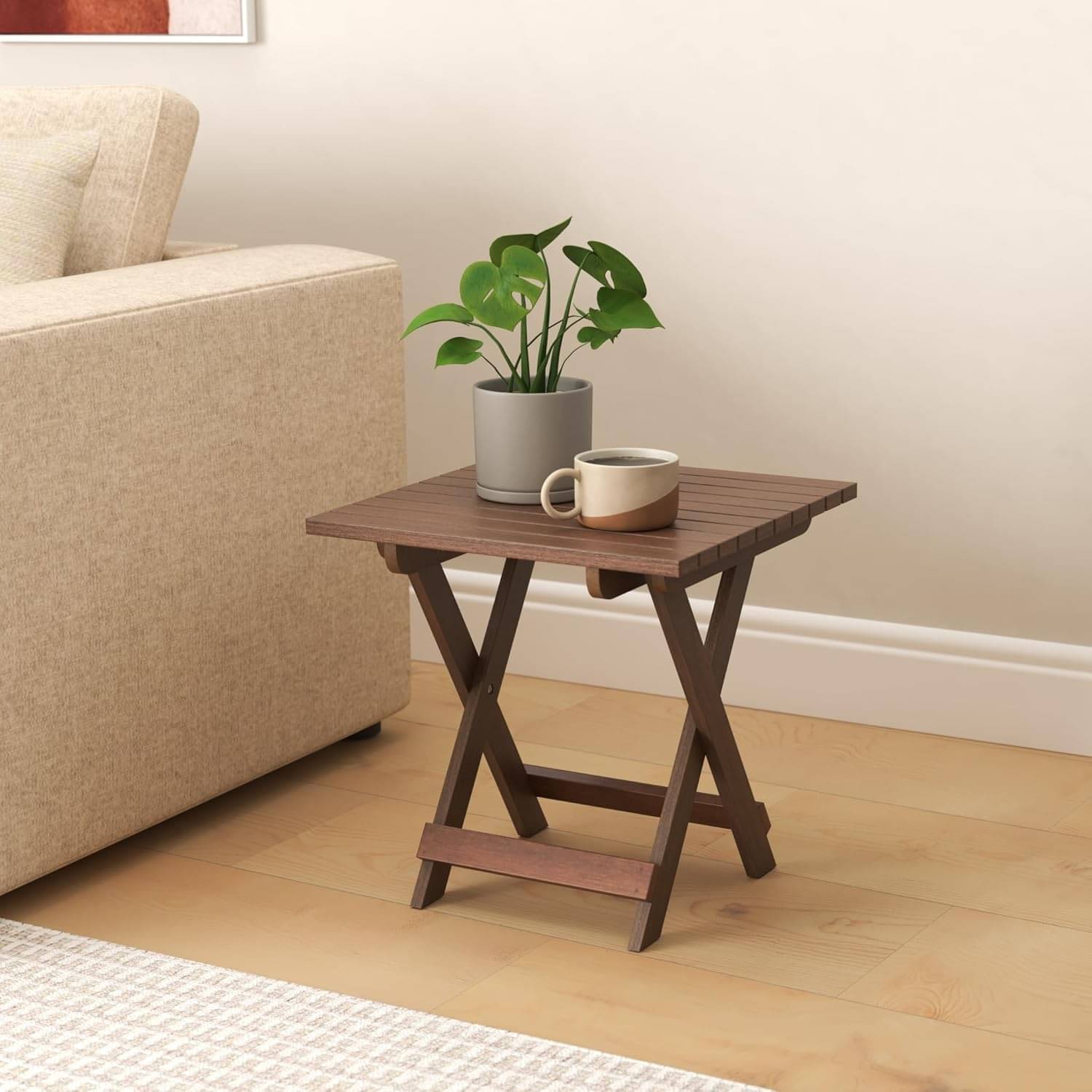     			Mango Wood Multipurpose Portable Table for Living Room Living & Bedroom Stool