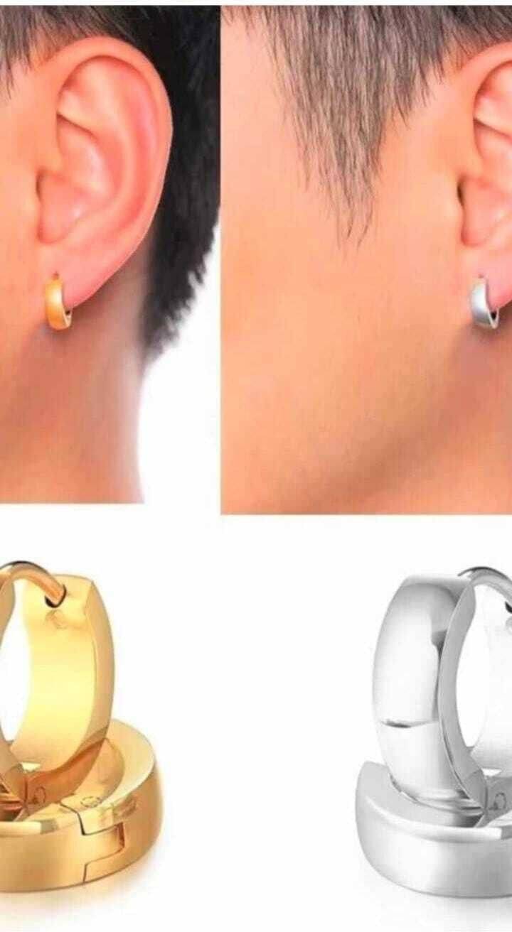     			Mehak Creation Gold Hoops Earrings ( Pack of 2 )