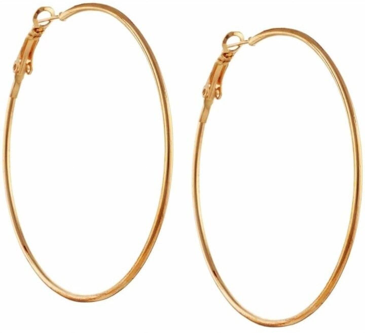     			Mehak Creation Gold Hoops Earrings ( Pack of 1 )