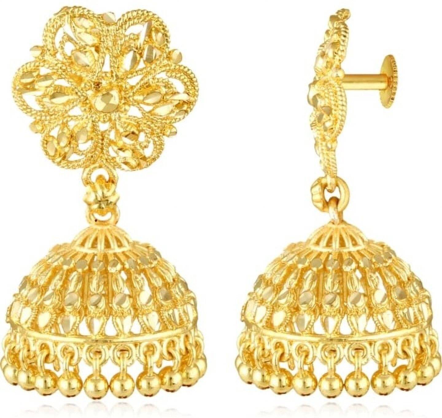     			Mehak Creation Gold Hoops Earrings ( Pack of 1 )