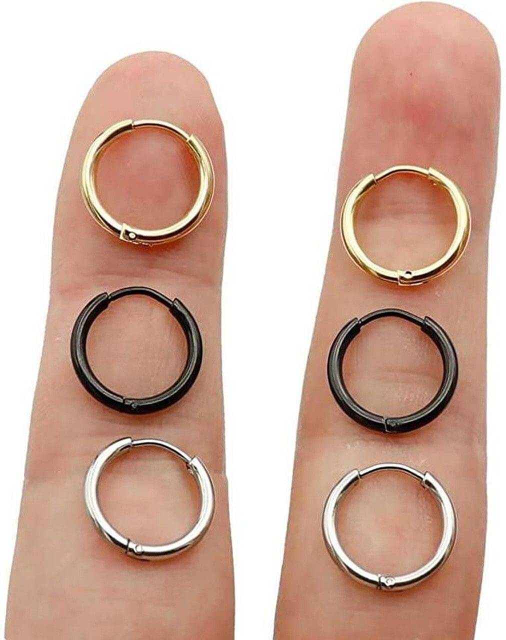     			Mehak Creation Multicolor Hoops Earrings ( Pack of 2 )