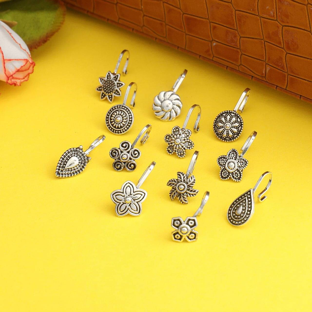     			Mehak Creation Silver Stud Earrings ( More Than 10 )