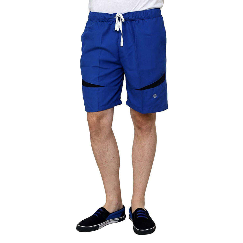     			NU9 Blue Polyester Men's Gym Shorts ( Pack of 1 )