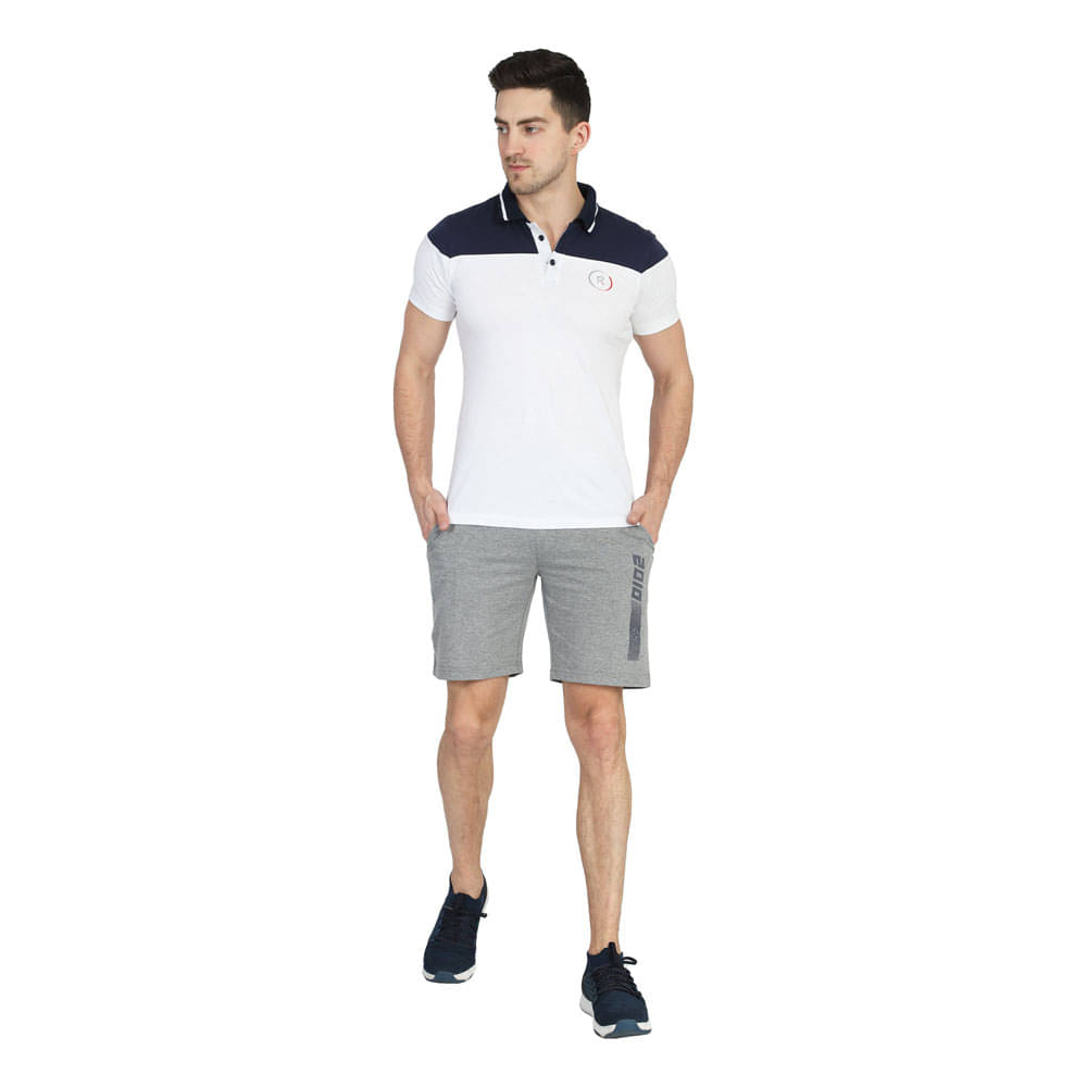     			NU9 Grey Cotton Blend Men's Gym Shorts ( Pack of 1 )
