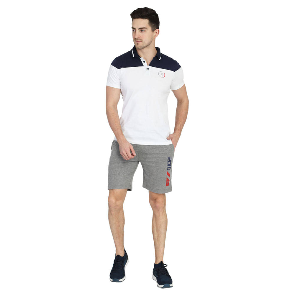     			NU9 Grey Cotton Blend Men's Gym Shorts ( Pack of 1 )