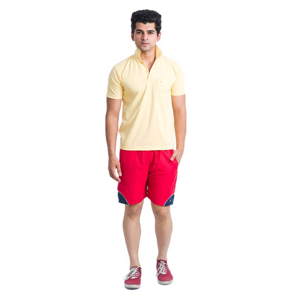     			NU9 Red Polyester Men's Gym Shorts ( Pack of 1 )