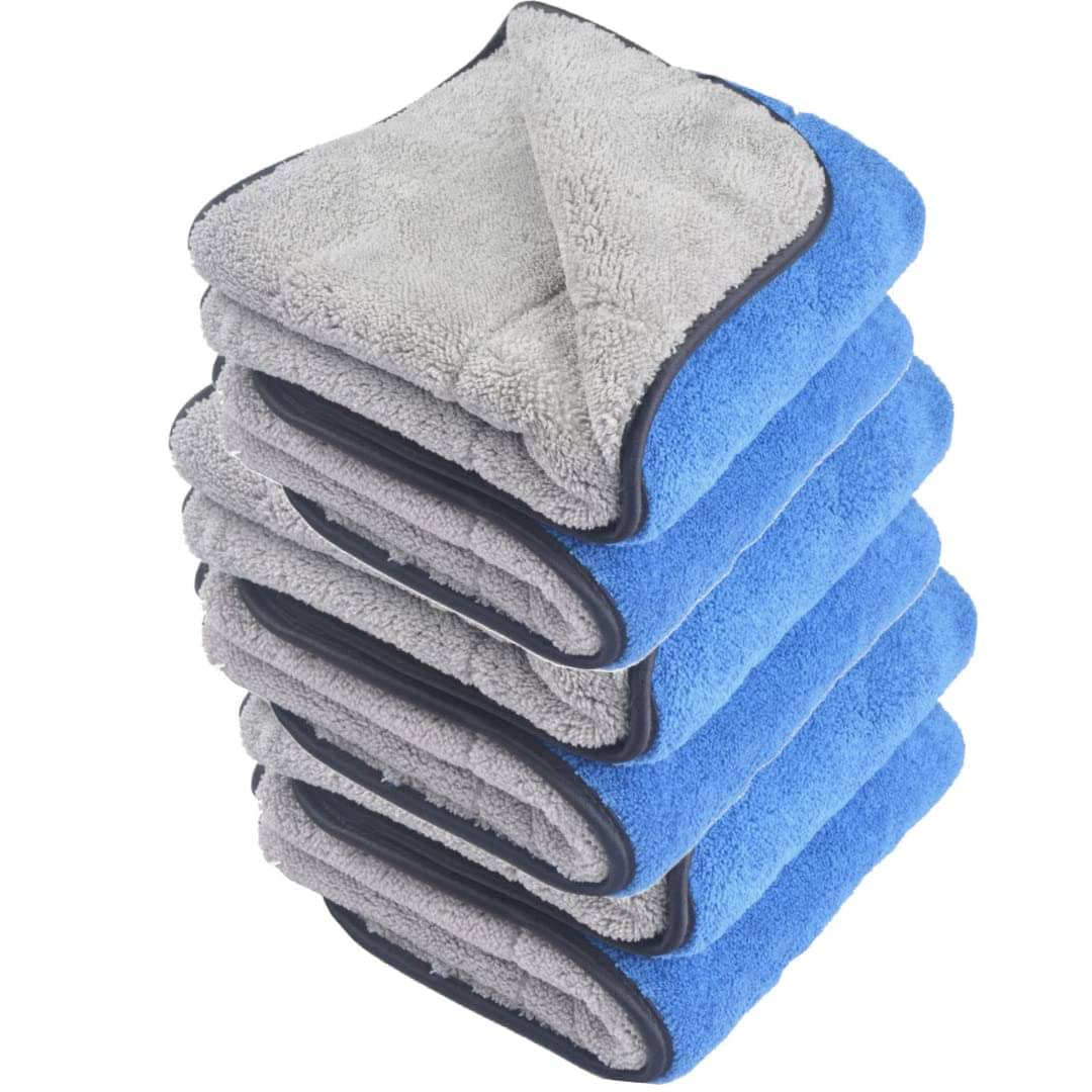     			PSYCHEA Blue 400 GSM Microfiber Cloth For Automobile ( Pack of 6 )
