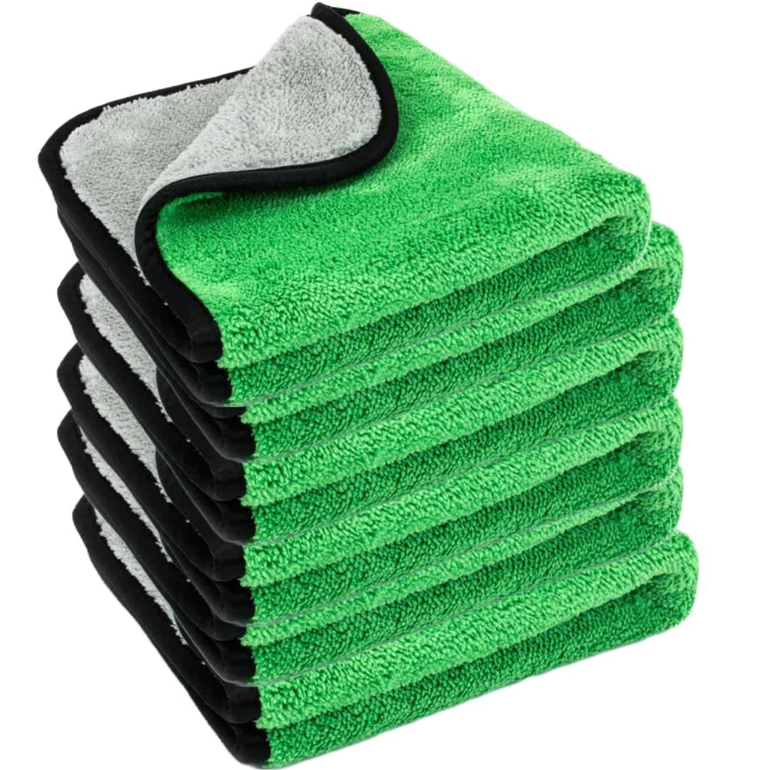 PSYCHEA Green 400 GSM Microfiber Cloth For Automobile ( Pack of 6 ) PSYCHEA Green 400 GSM Microfiber Cloth For Automobile ( Pack of 6 )