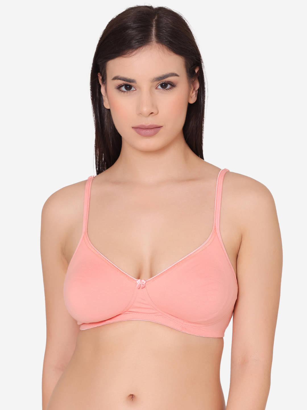 Paris Beauty Pack of 1 Cotton Non Padded T-Shirt Bra For Women ( Peach )     			Paris Beauty Pack of 1 Cotton Non Padded T-Shirt Bra For Women ( Peach )