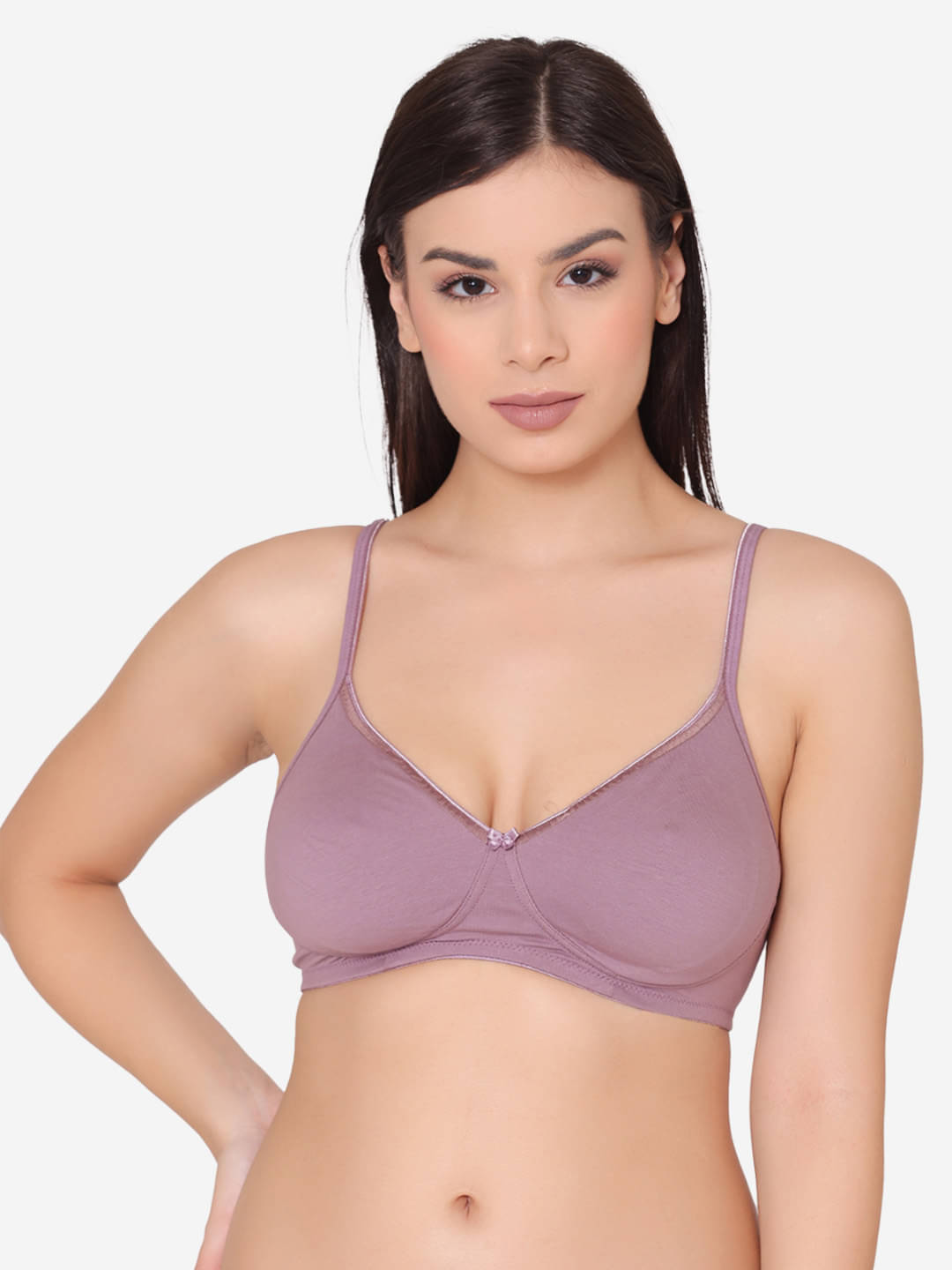 Paris Beauty Pack of 1 Cotton Non Padded T-Shirt Bra For Women ( Mauve )     			Paris Beauty Pack of 1 Cotton Non Padded T-Shirt Bra For Women ( Mauve )