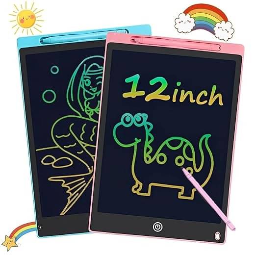     			Plastic 12 Inch LCD Writing Tablet with Stylus Pen, Electronic Colorful Screen MSlate Doodle Drawing Board Pad Scribbler Educational Learning Tool