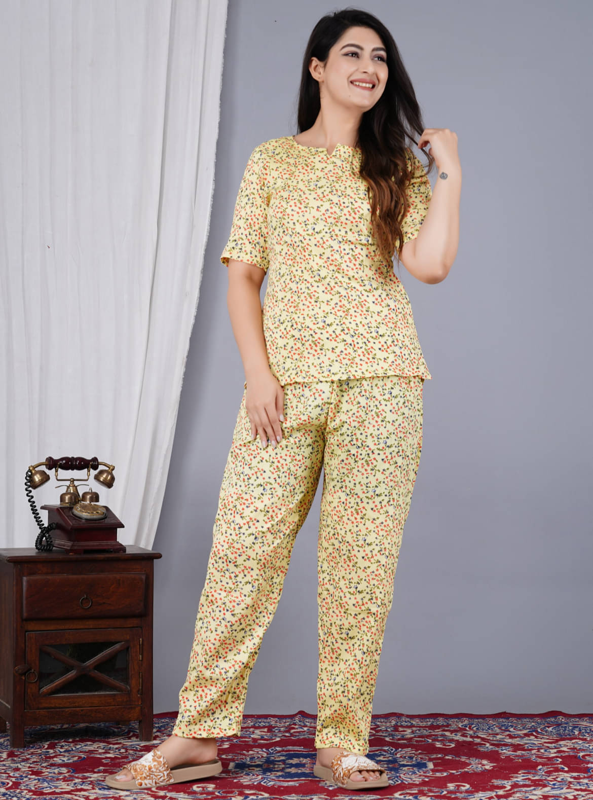     			RAMBAAN CREATION Women Polyester Nightwear Set of 1 ( 1 Nighty )