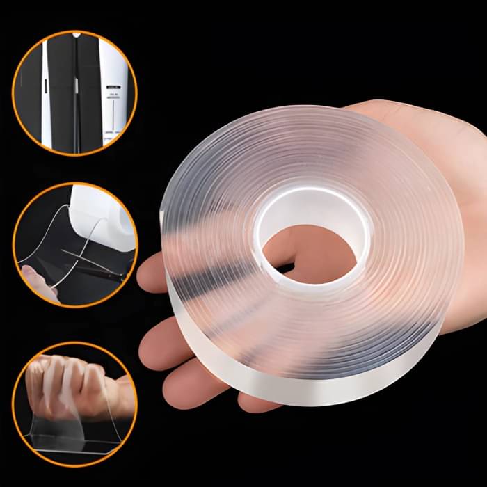     			Radhe Creation Transparent Double Sided Nano Tape ( Pack of 1 )