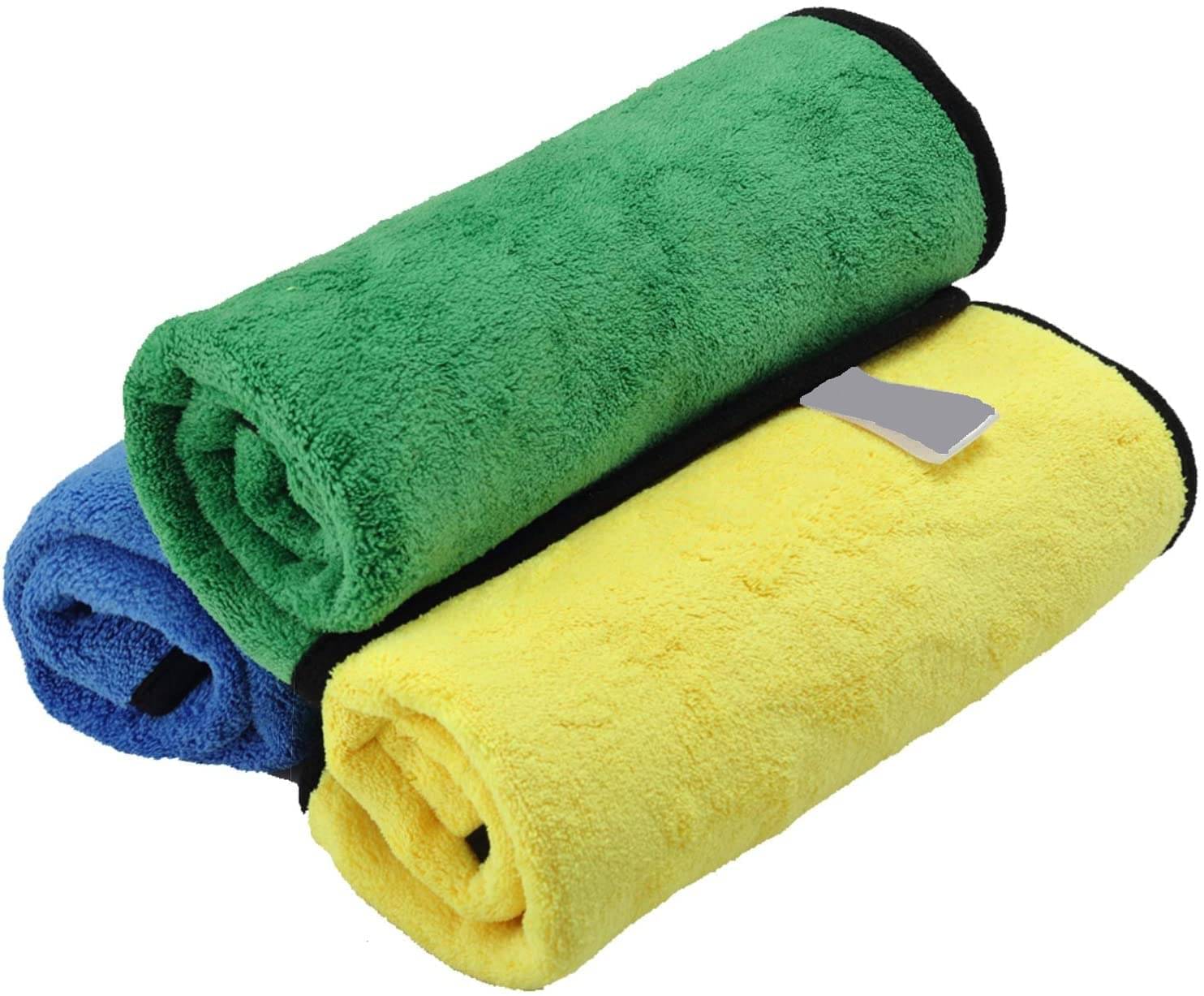     			SCODELLA Multicolor 400 GSM Microfiber Cloth For Automobile ( Pack of 3 )
