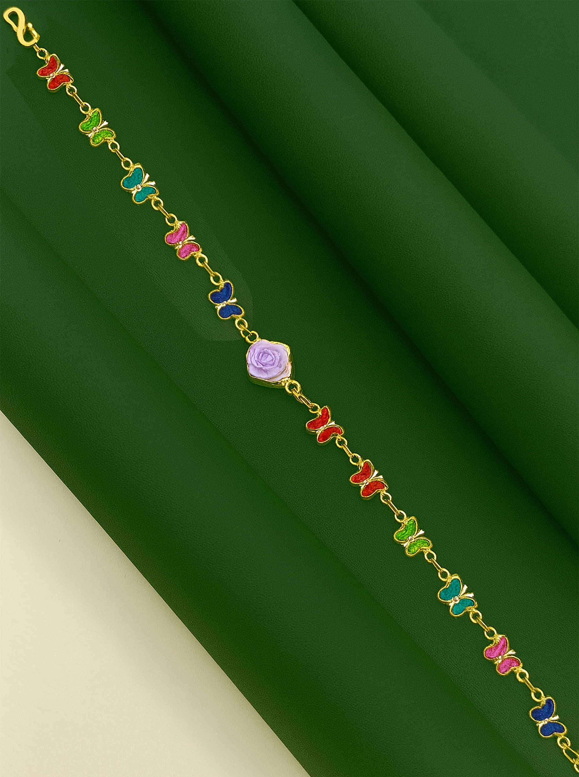     			SHANKH-KRIVA Purple Bracelet ( Pack of 1 )