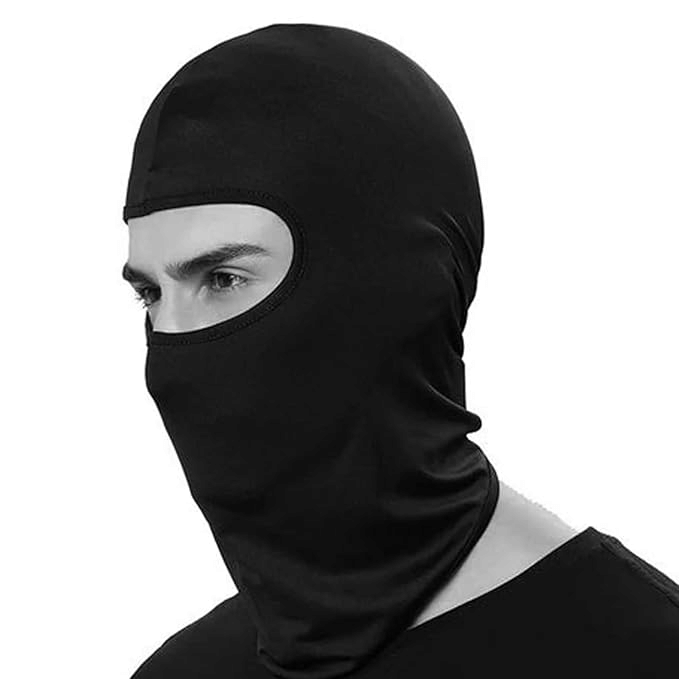     			SHRAY balaclava mask Black Ear Plug