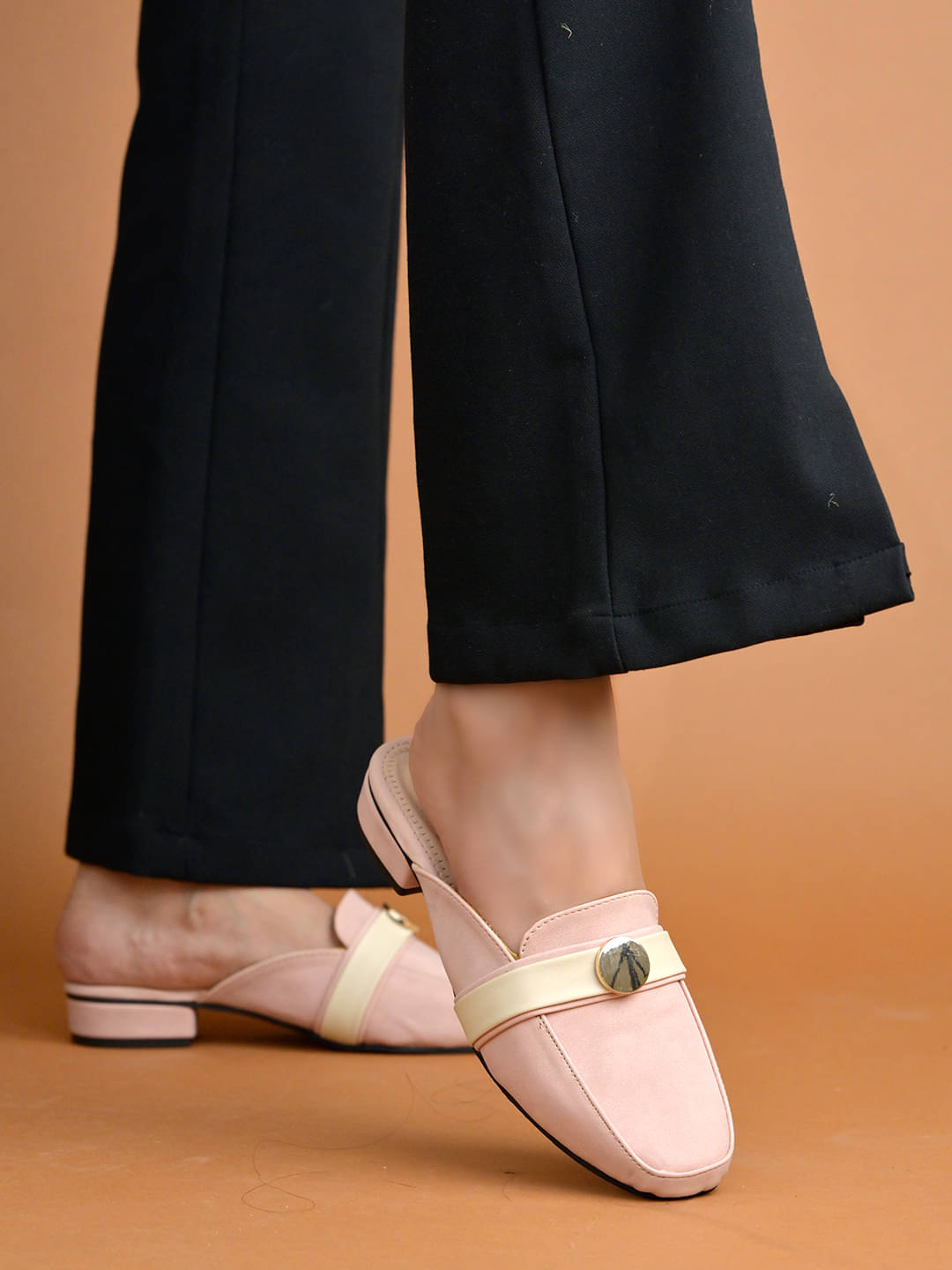     			Shoetopia Peach Women's Flats