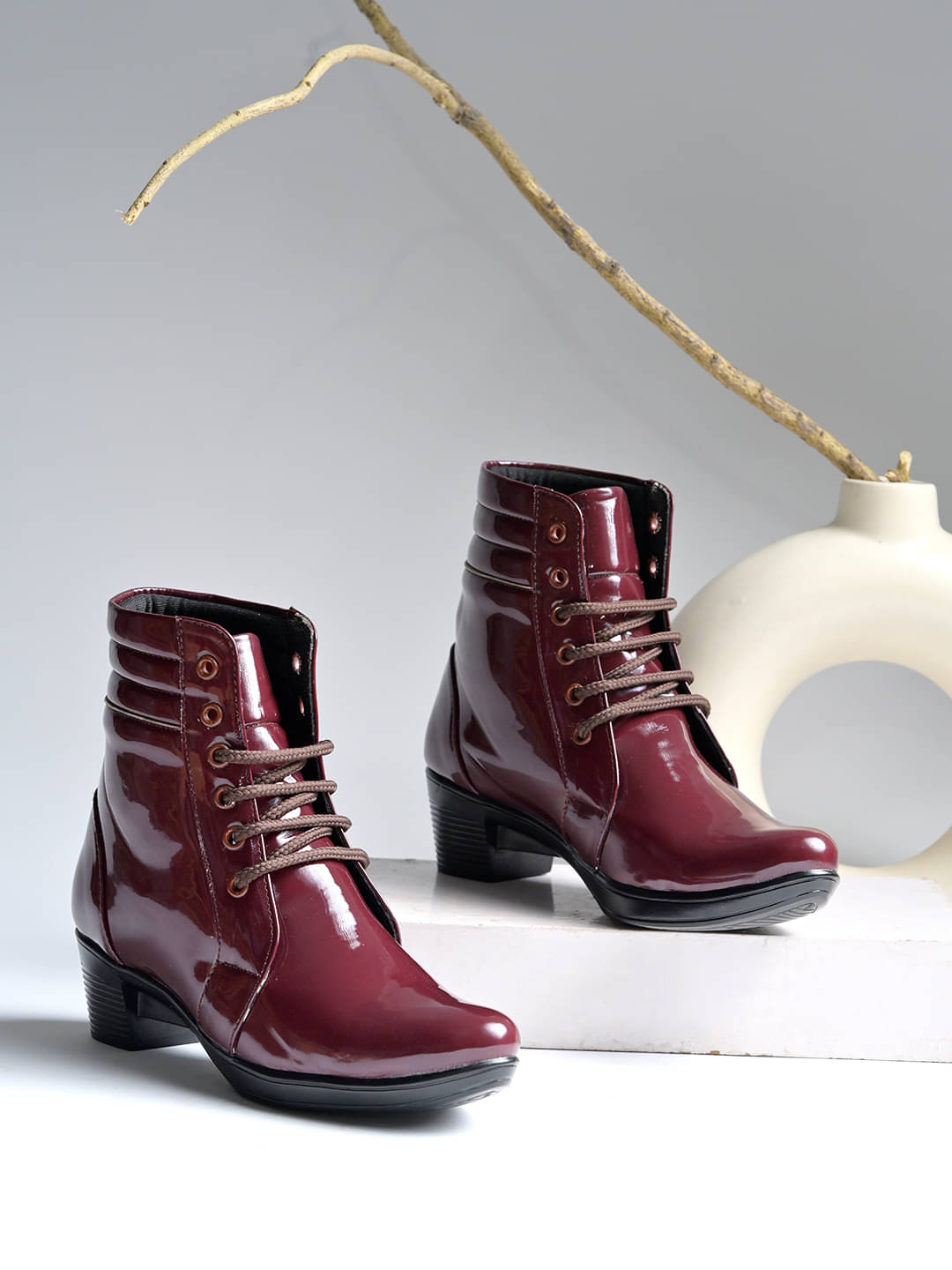 Shoetopia Red Women's Ankle Length Boots     			Shoetopia Red Women's Ankle Length Boots