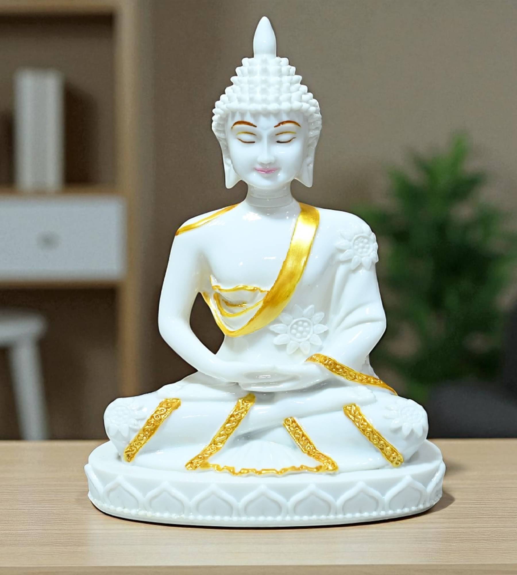     			Sigaram Marble Buddha Idol ( 27 cm )
