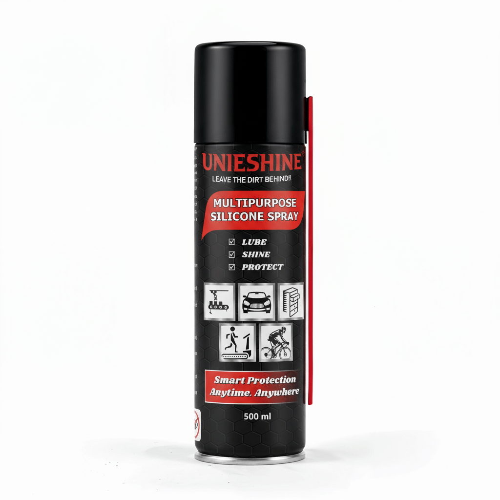 UNIESHINE Multipurpose Silicone Spray - Lubricates, Protects, Waterproofs, Rust-Free, Safe for Plastic, Metal & Rubber Surfaces UNIESHINE Multipurpose Silicone Spray - Lubricates, Protects, Waterproofs, Rust-Free, Safe for Plastic, Metal & Rubber Surfaces