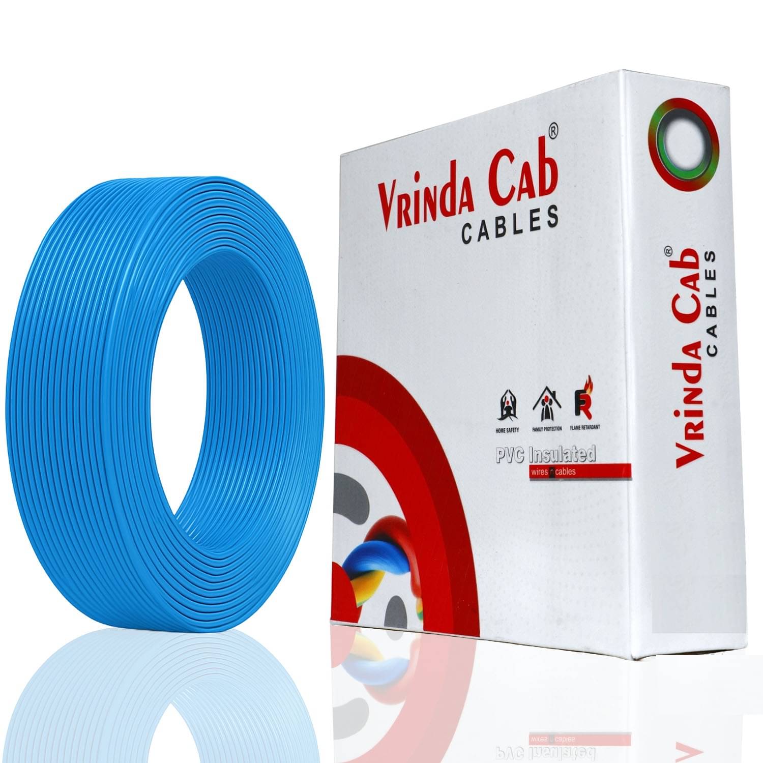     			VRINDACab 1mm Blue House Wire | 50 Meter | FR PVC Insulated CCA Copper Electrical Wire for Home, Office & Industrial Use | Flame Retardant | Durable & Long-Lasting