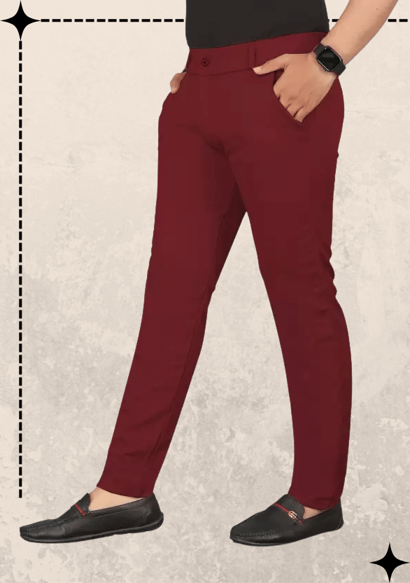 ikigai Maroon Lycra Men's Trackpants ( Pack of 1 ) ikigai Maroon Lycra Men's Trackpants ( Pack of 1 )