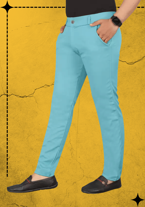     			ikigai Sky Blue Lycra Men's Trackpants ( Pack of 1 )
