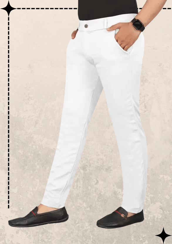     			ikigai White Lycra Men's Trackpants ( Pack of 1 )