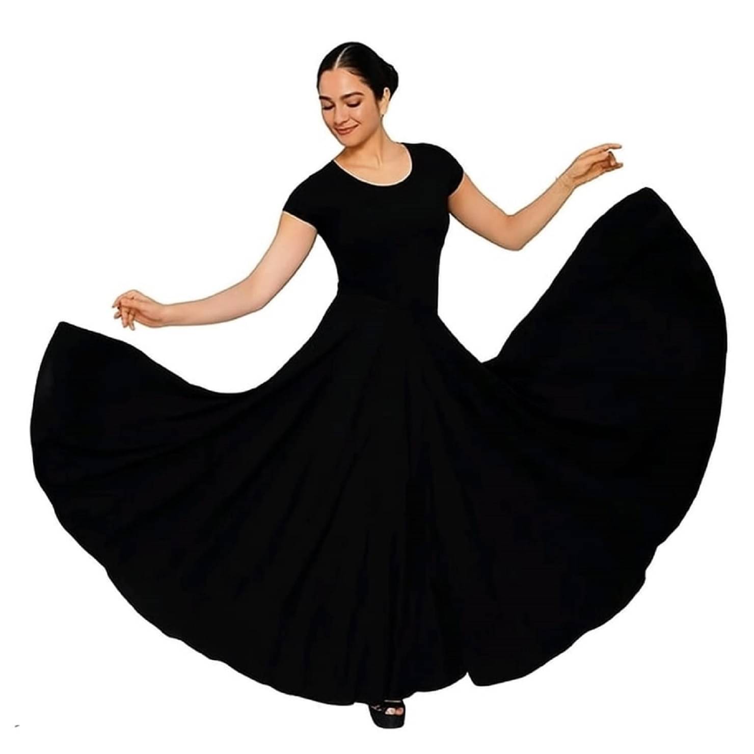 upome Black Crepe Women's Flared Skirt ( Pack of 1 ) upome Black Crepe Women's Flared Skirt ( Pack of 1 )