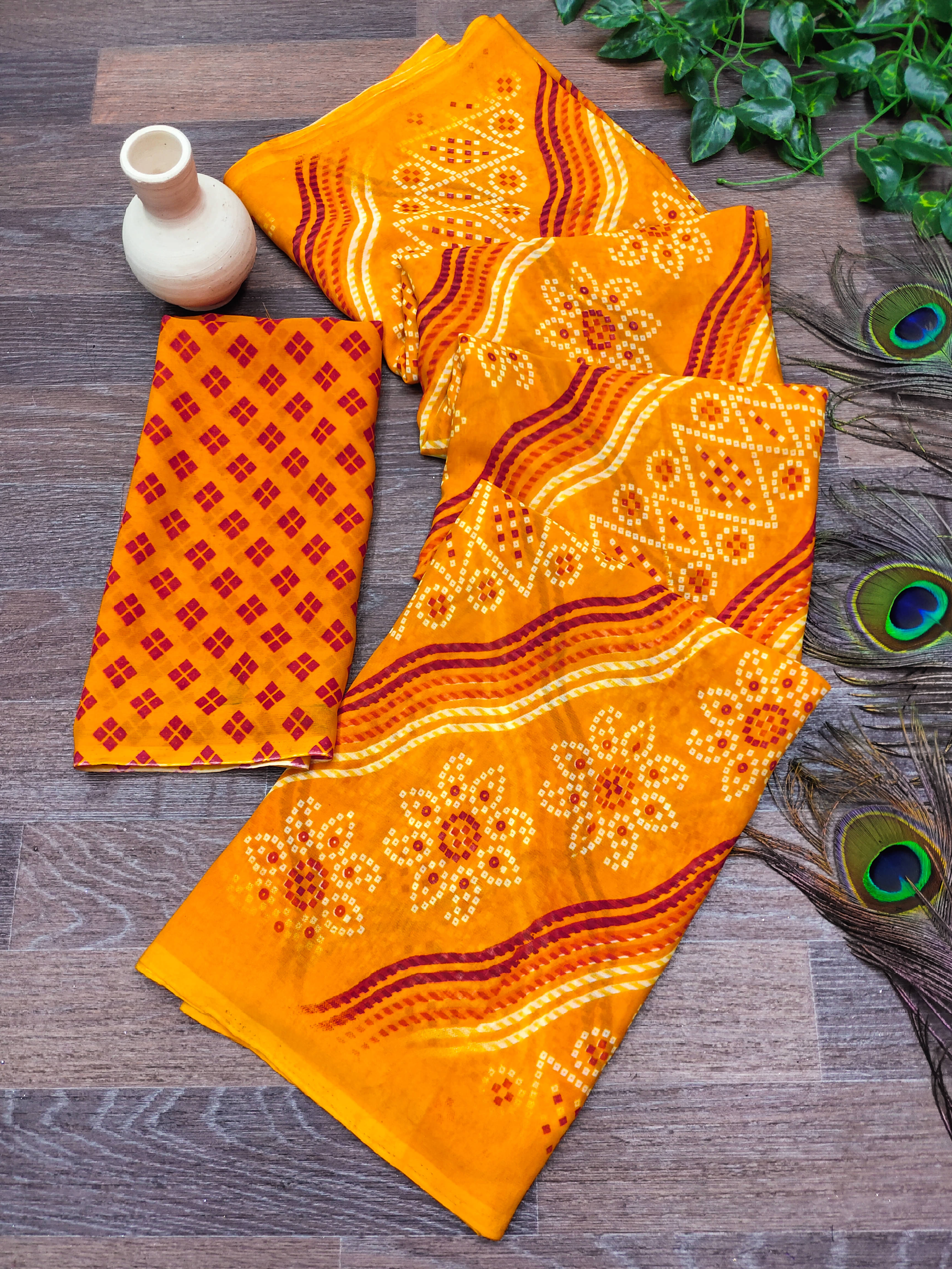 ANAND SAREES Georgette Printed Kasavu Saree With Unstitched Blouse Piece ( YELLOW ) ANAND SAREES Georgette Printed Kasavu Saree With Unstitched Blouse Piece ( YELLOW )